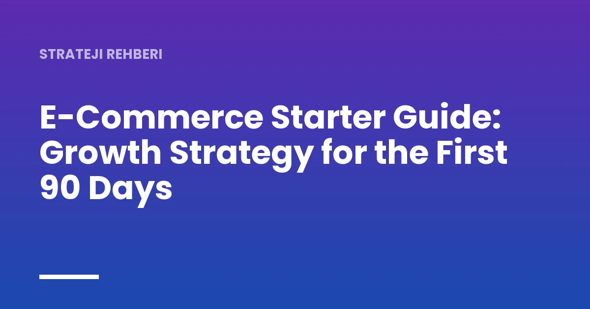 E-Commerce Starter Guide: Growth Strategy for the First 90 Days