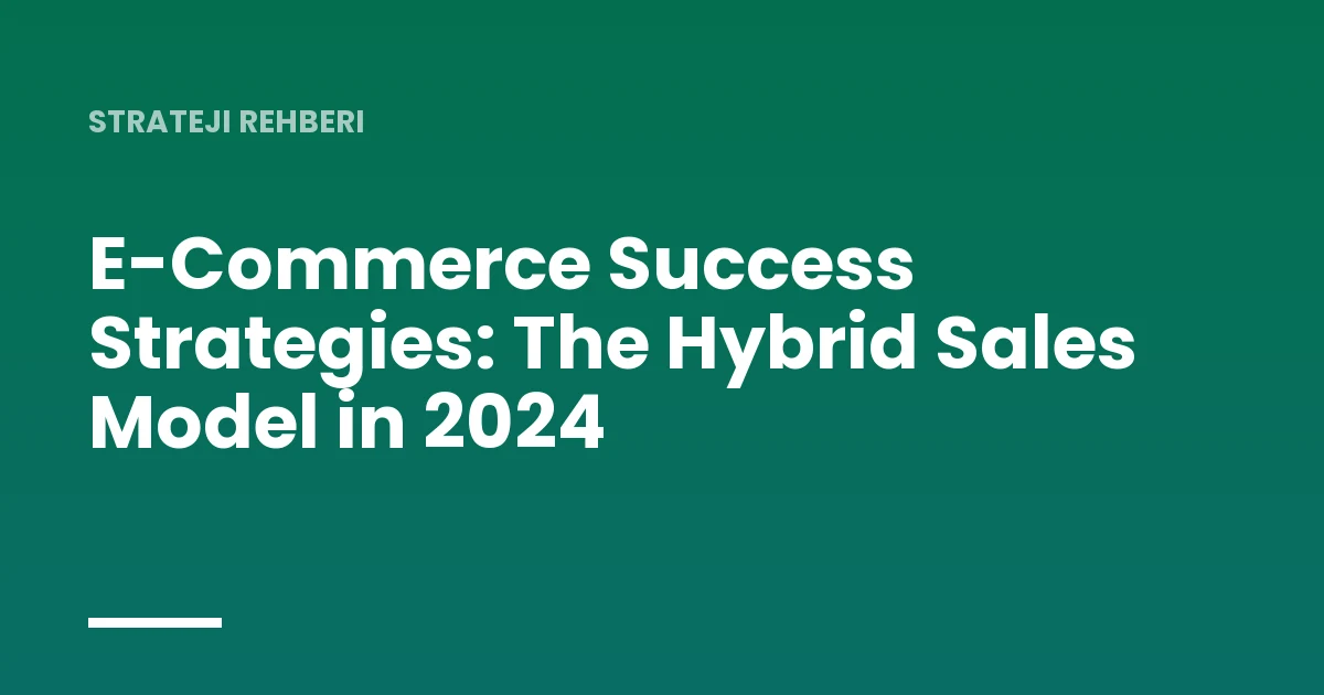 E-Commerce Success Strategies: The Hybrid Sales Model in 2024